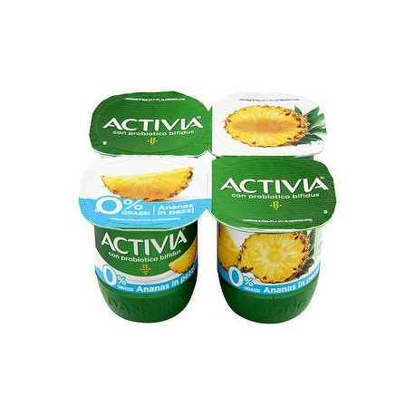 Yogurt Activia 0,1% DANONE ananas conf. 125gr x 4 pezzi