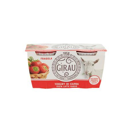 Yogurt di latte di capra FATTORIE GIRAU fragola conf. 125gr x 2 pezzi