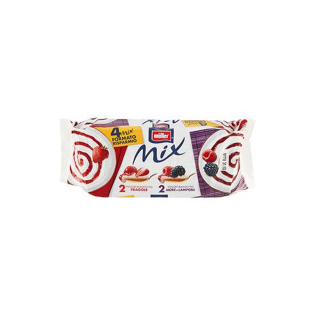 Crema di yogurt Mix MüLLER fragole more lamponi conf. 150gr x 4 pezzi