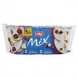 Crema di yogurt Mix MüLLER stelle al cioccolato e wafer al cioccolato conf. 150gr x 4 pezzi