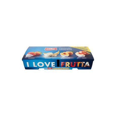 Yogurt frutta frullata MüLLER gusti assortiti conf. 125gr x 8 pezzi