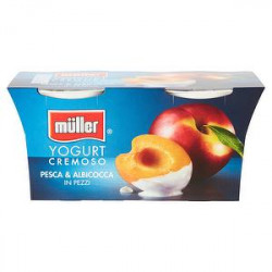 Yogurt MüLLER albicocca e pesca in pezzi conf. 125gr x 2 pezzi