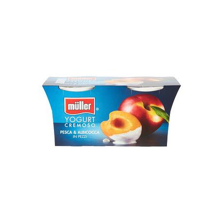 Yogurt MüLLER albicocca e pesca in pezzi conf. 125gr x 2 pezzi