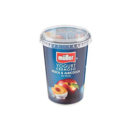 Yogurt cremoso MüLLER albicocca e pesca in pezzi 500gr