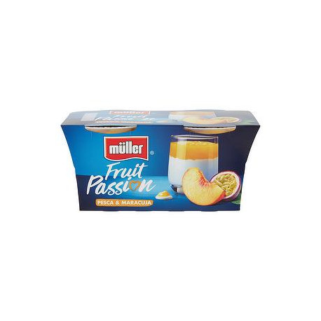 Yogurt Fruit Passion MüLLER pesca e maracuja conf. 125gr x 2 pezzi