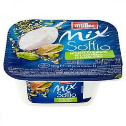 Mousse di yogurt Mix Soffio MüLLER bianco più granella di pistacchio 120gr