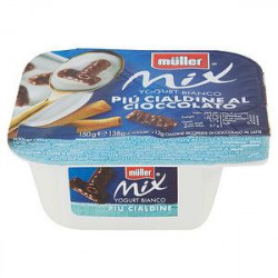 Yogurt mix MüLLER bianco più cialdine al cioccolato 150gr