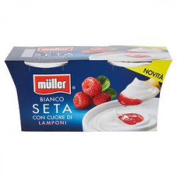 Yogurt Bianco Seta MüLLER con cuore di lamponi conf. 125gr x 2 pezzi