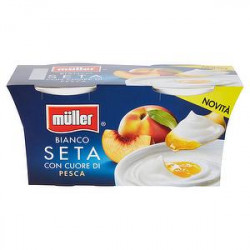 Yogurt Bianco Seta MüLLER con cuore di pesca conf. 125gr x 2 pezzi