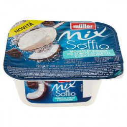 Mousse di yogurt Mix Soffio MüLLER cocco e cioccolato 120gr