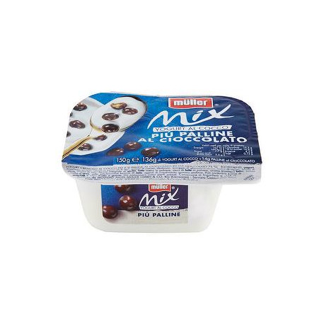 Crema di yogurt Mix MüLLER cocco più cereali al cioccolato 150gr