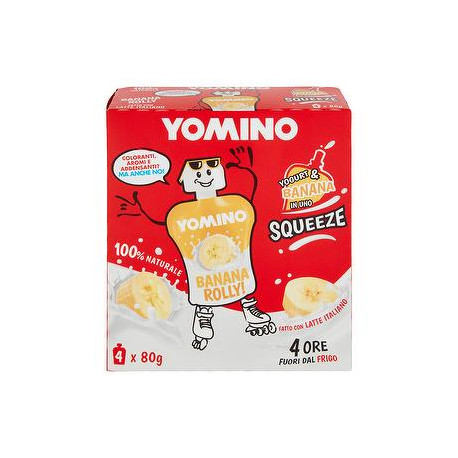 Yomino 100% naturale YOMO banana conf. 80gr x 4 pezzi