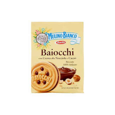 Baiocchi Mulino Bianco BARILLA con crema alla nocciola e cacao 260gr