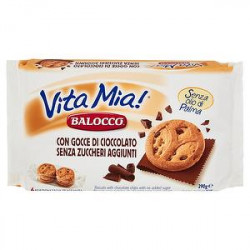 Biscotti Vita Mia BALOCCO senza zuccheri aggiunti con gocce di cioccolato 290gr