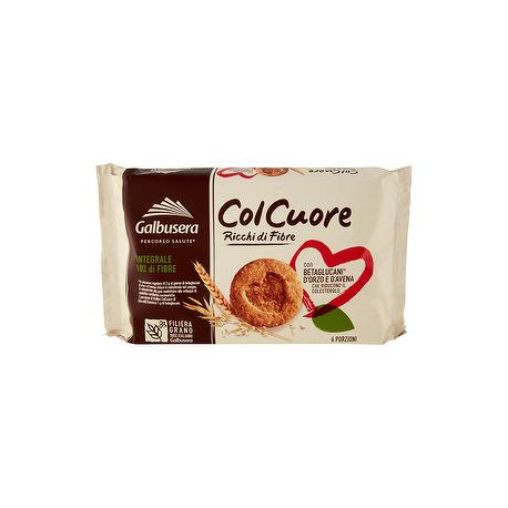 Frollini Ricchi di Fibre Col Cuore GALBUSERA senza olio di palma 300gr conf. da 6 porzioni