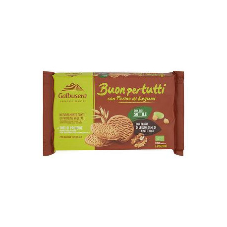 Frollino Buonpertutti GALBUSERA biologico con farine di legumi semi di lino e noci 260gr conf. da 6 porzioni