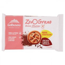 Frollini Senza Glutine ZeroGrano GALBUSERA con gocce di cioccolato 220gr conf. da 6 porzioni