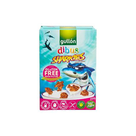 Biscotti Dibus Sharkies GULLON senza glutine cacao 250gr