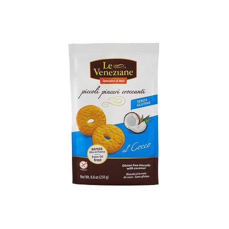 Biscotti dietetici Piccoli Piaceri Croccanti LE VENEZIANE senza glutine al cocco 250gr