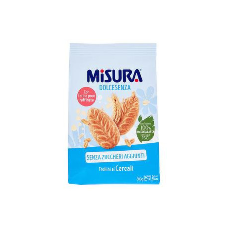 Biscotti Dolcesenza MISURA senza olio di palma ai cereali 300gr