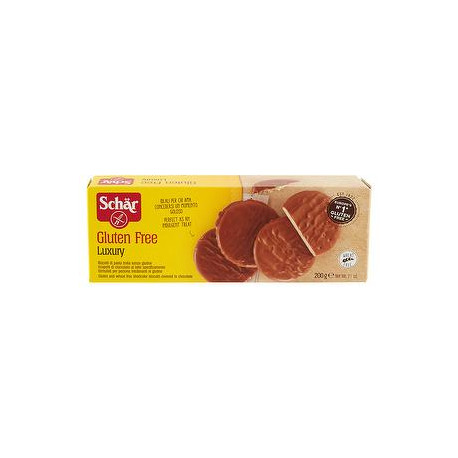 Biscotti Luxury SCHÄR senza glutine ricoperti al cioccolato 200gr