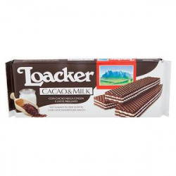 Wafer LOACKER cacao e milk 175gr