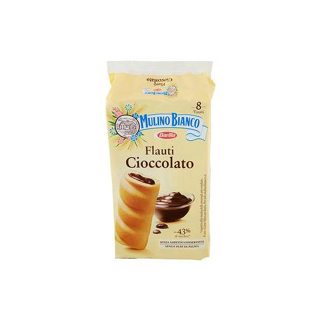 Flauti Mulino Bianco BARILLA cioccolato 280gr conf. da 8 pezzi