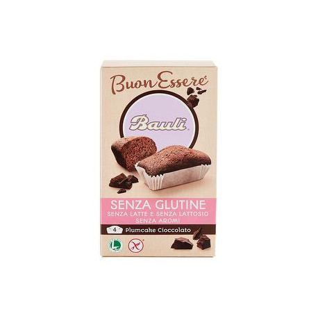 Plum Cake BAULI senza glutine al cioccolato 132gr conf. da 4 pezzi