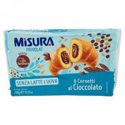 Cornetti Privolat MISURA al cioccolato senza olio di palma 290gr conf. da 6 pezzi