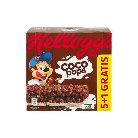 Barretta Coco Pops KELLOGG'S 120gr conf. da 6 pezzi