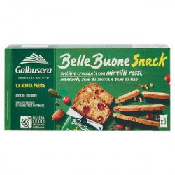 Snack BelleBuone mirtilli rossi e mandorle GALBUSERA 150gr conf. da 5 pezzi