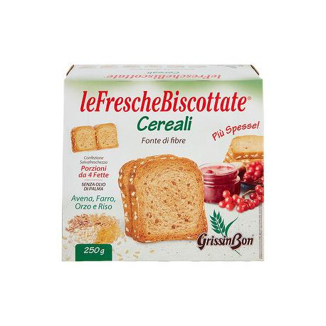 Le Fresche Biscottate GRISSINBON con cereali e sesamo 250gr