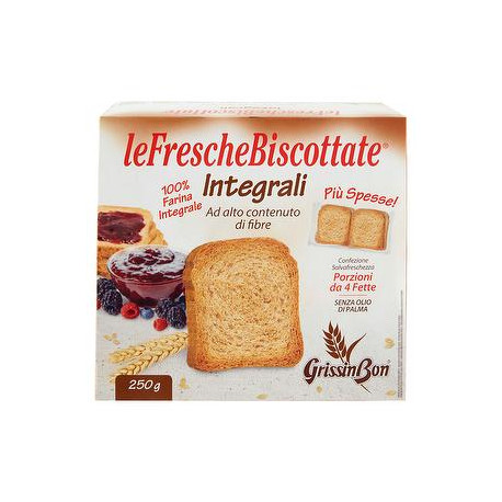 Le Fresche Biscottate GRISSINBON con farina integrale 250gr